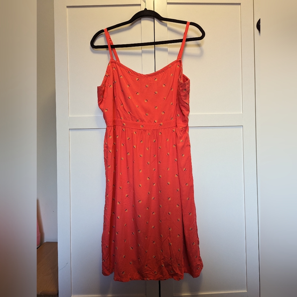 Old Navy orange flower dress